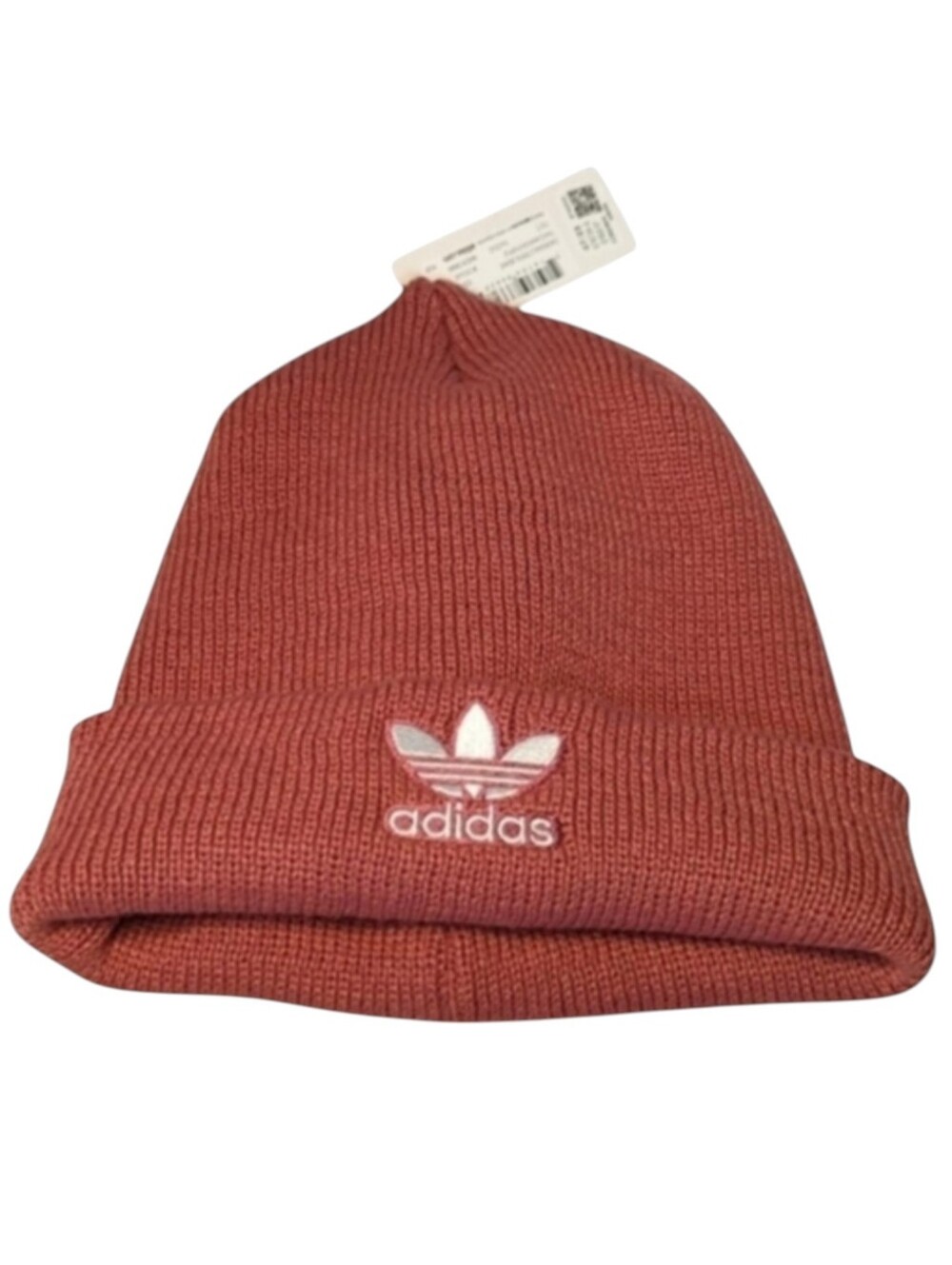 Adidas Rose Knit Hat Beanie Folded Cuff Trefoil Logo